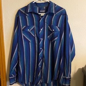 Wrangler western snap button down shirt size XL